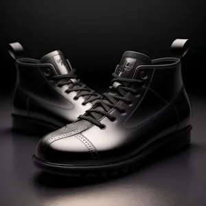 Classic Black Leather Lace-Up Boots for Men