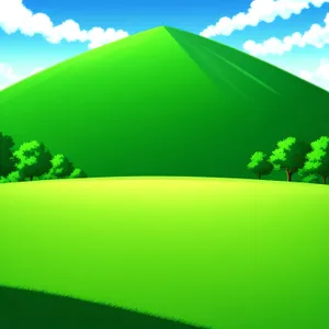 Summer Sky Landscape with Sun and Tree