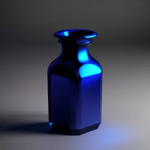 Transparent Glass Medicine Bottle with Liquid
