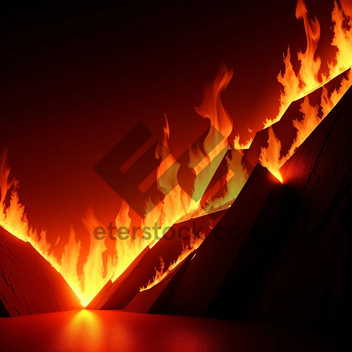 Picture of Blazing Hearth: A Fiery Inferno of Warmth and Danger