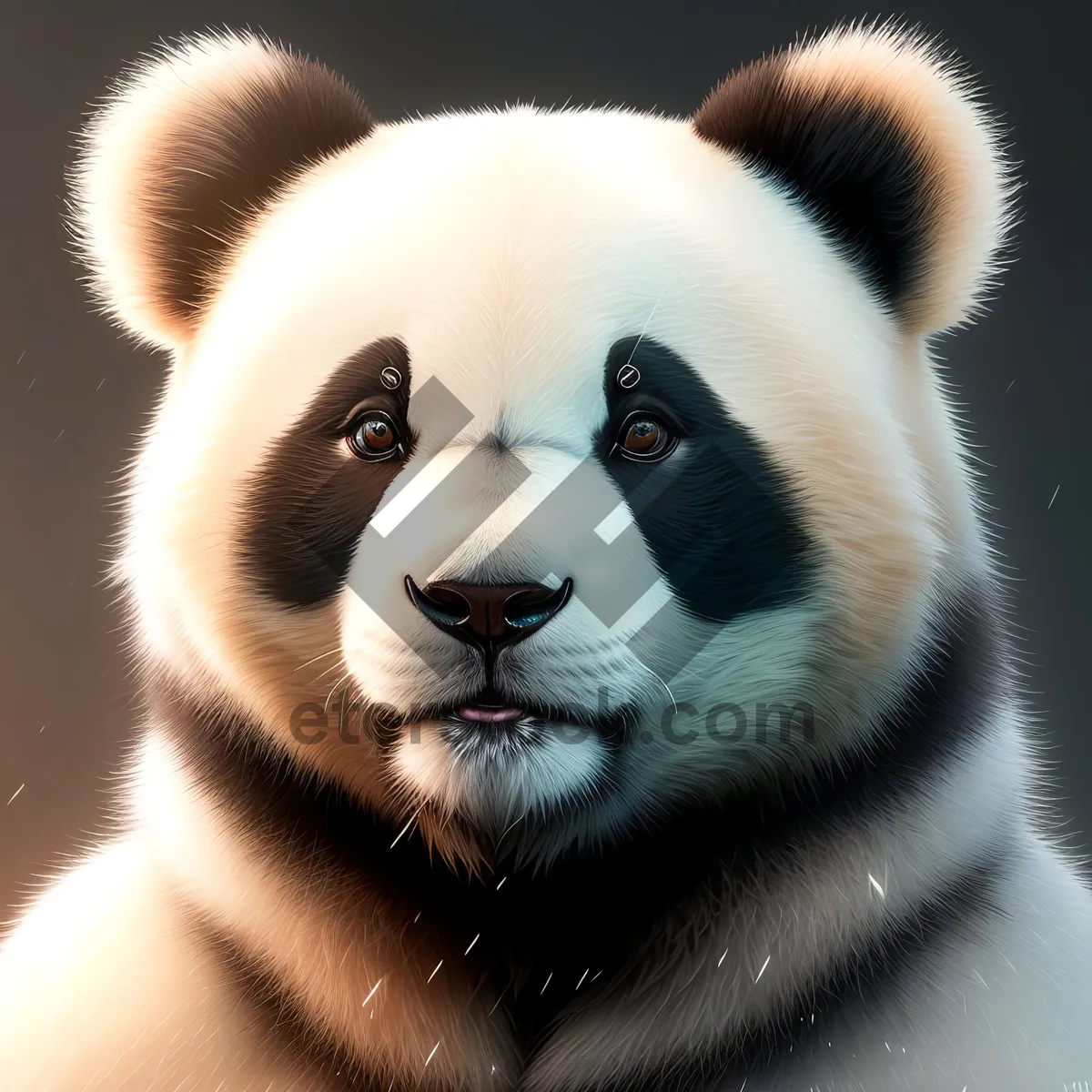 Picture of Giant Panda: Adorable Wild Bear with Black and White Fur