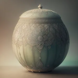 Golden Chinese Porcelain Teapot Ornament