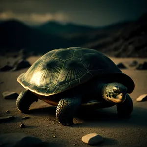 Slow and steady land-dwelling creature with a hard shell - Terrapin