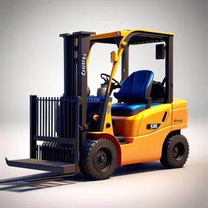 Yellow Heavy Duty Forklift Loader in Construction Site