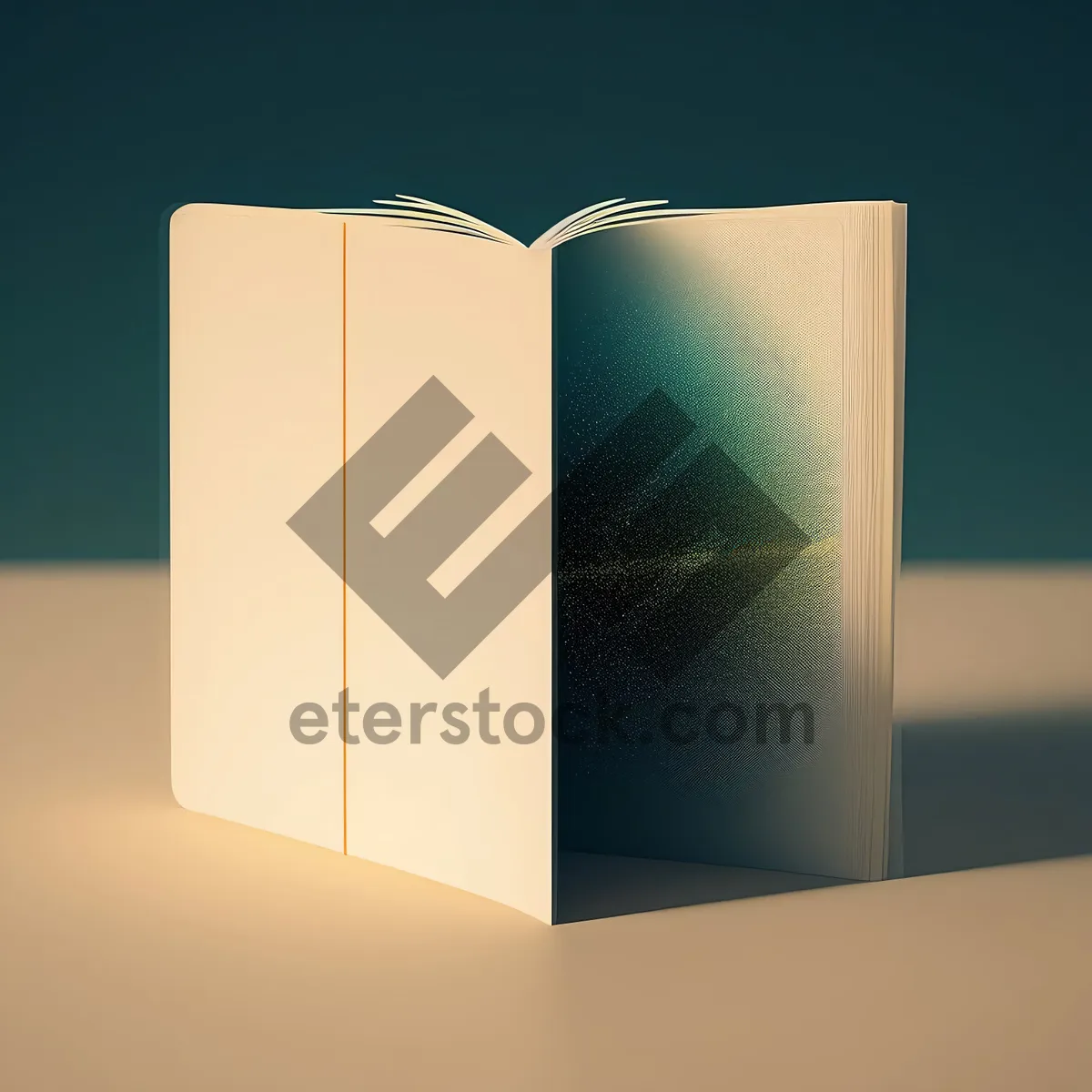 Picture of Blank Cardboard Notebook Packaging Box with 3D Design