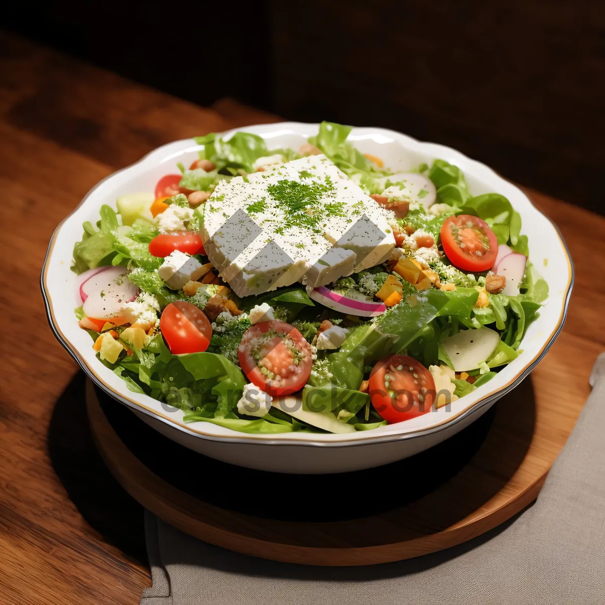 Picture of Delicious Vegetarian Bowl with Fresh Gourmet Salad