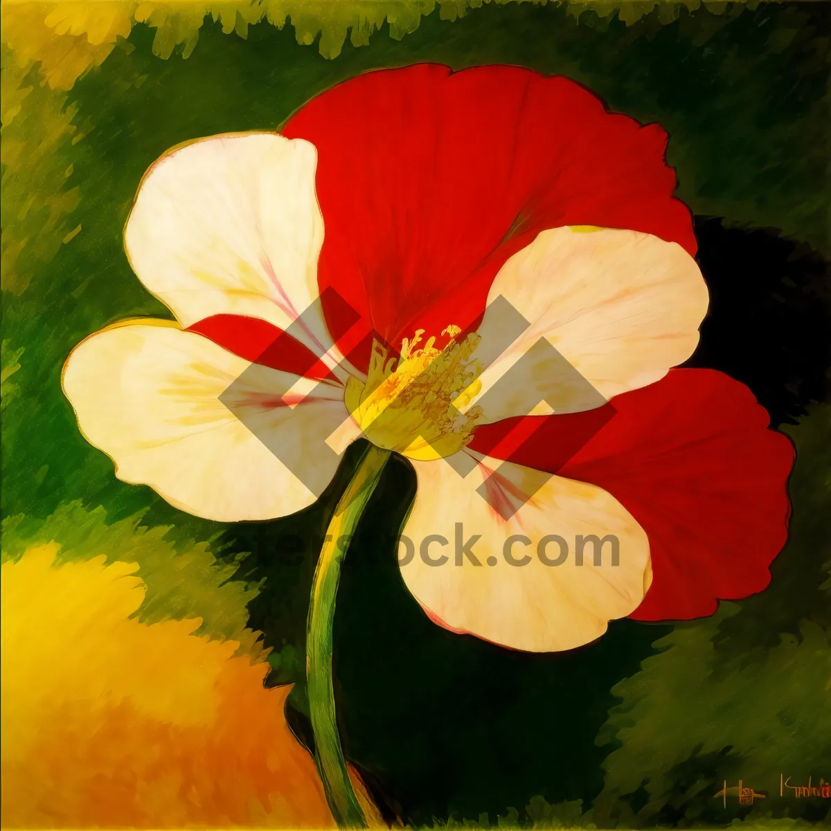 Picture of Vibrant Blooming Poppy in Garden