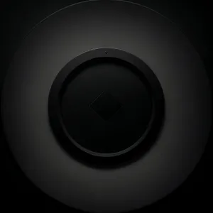 Shiny Black Acoustic Music Button Icon
