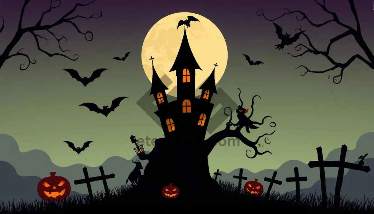 Picture of Spooky Halloween Night Silhouette