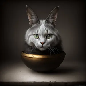 Curious Gray Tabby Kitty with Adorable Fluffy Fur