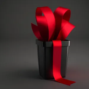 Shiny Silk Bow Gift Box - Celebration Symbol