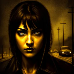 Seductive brunette beauty with a mysterious mask