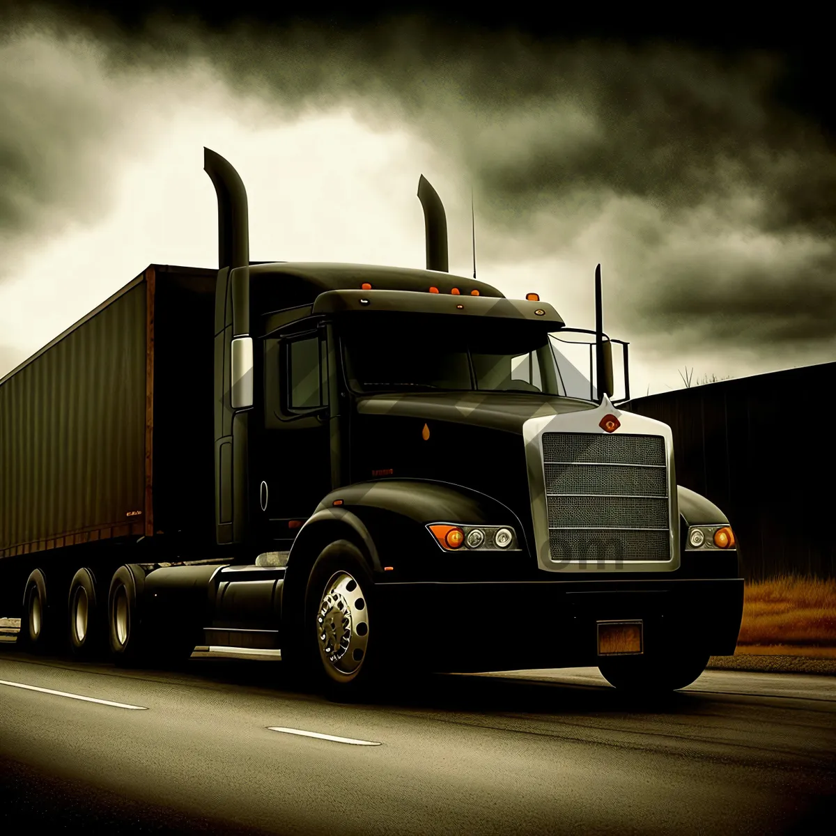 Picture of Speeding Freight: Heavy Truck on the Highway