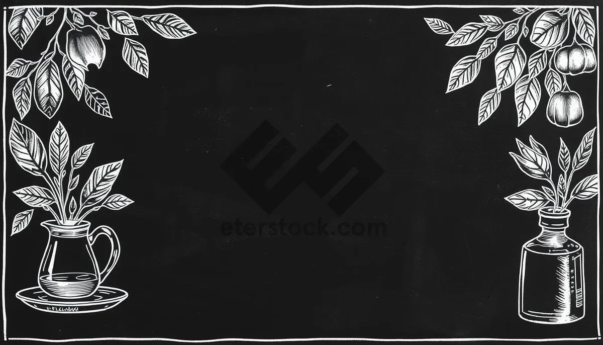 Picture of Blackboard texture with star pattern laptop frame