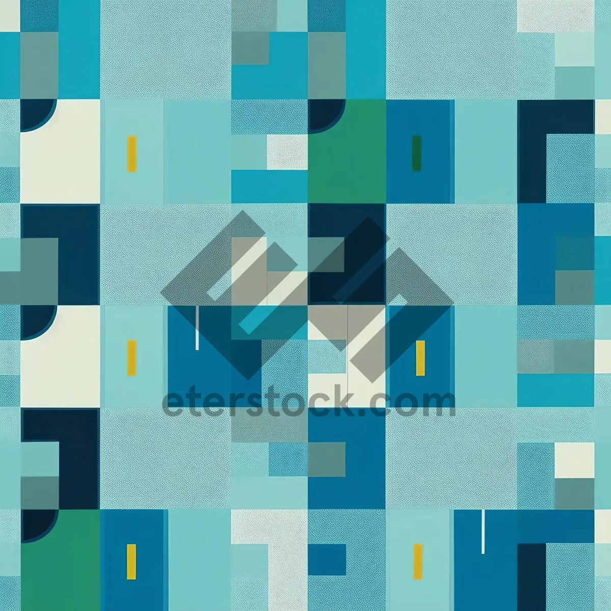 Picture of Modern mosaic tile design in retro pattern.