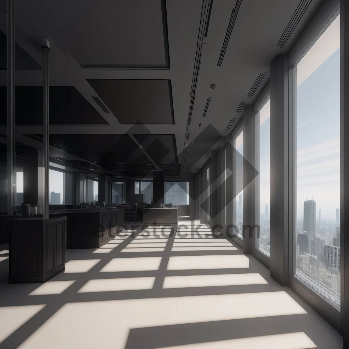 Picture of Urban Glass Tower, Modern Office Interior