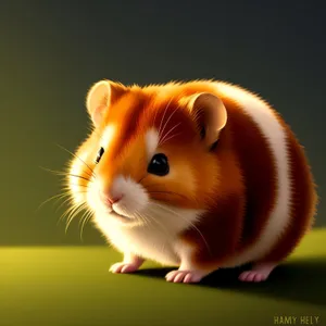 Adorable Hamster with Fluffy Fur and Whiskers