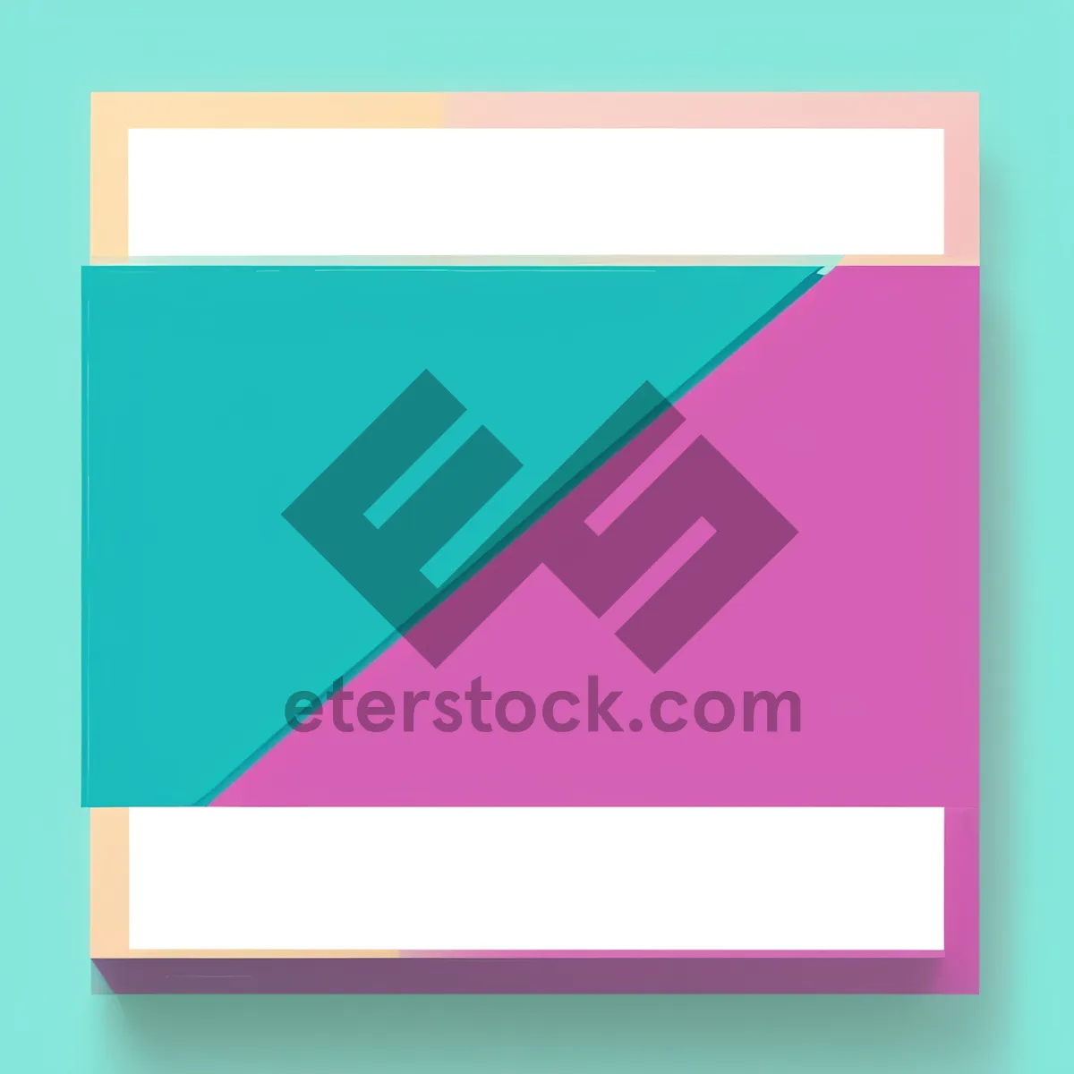 Picture of Blank Flag Design Paper Sign with Frame