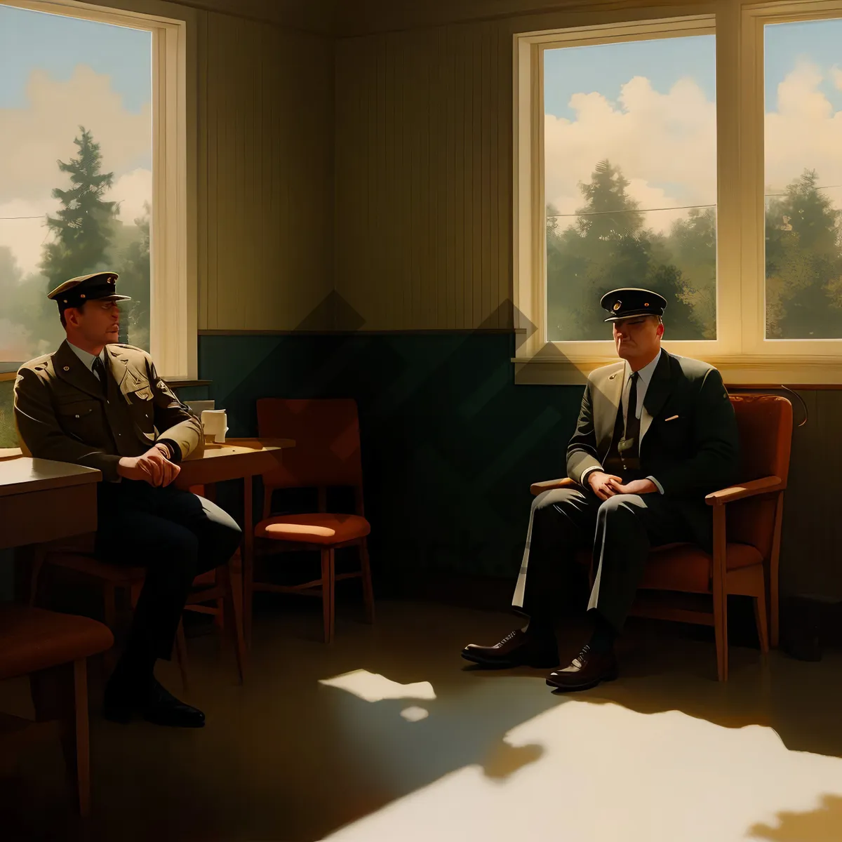 Picture of Happy businesspeople working together at office conference