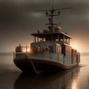 Nautical Fishing Vessel in Harbor