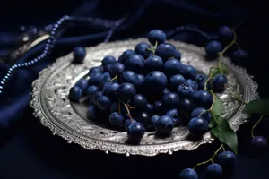 Fresh and Juicy Berries in Vineyard