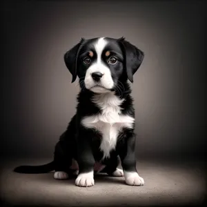 Adorable Purebred Puppy Sitting for Portrait
