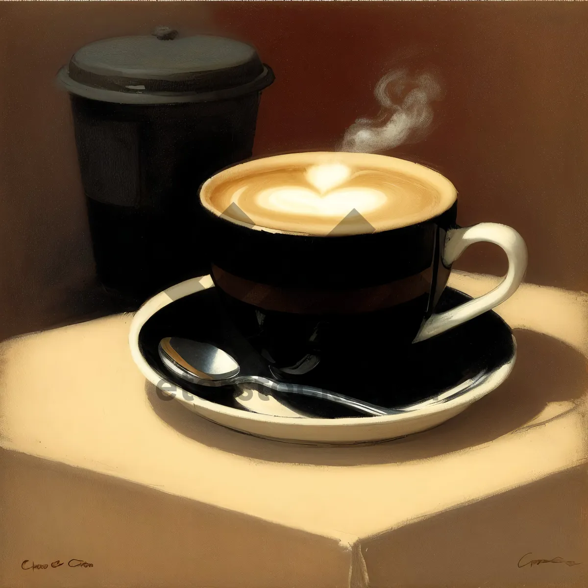 Picture of Morning Brew: Hot Espresso in Ceramic Cup