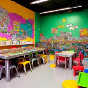 Modern Restaurant Interior with Stylish Furniture