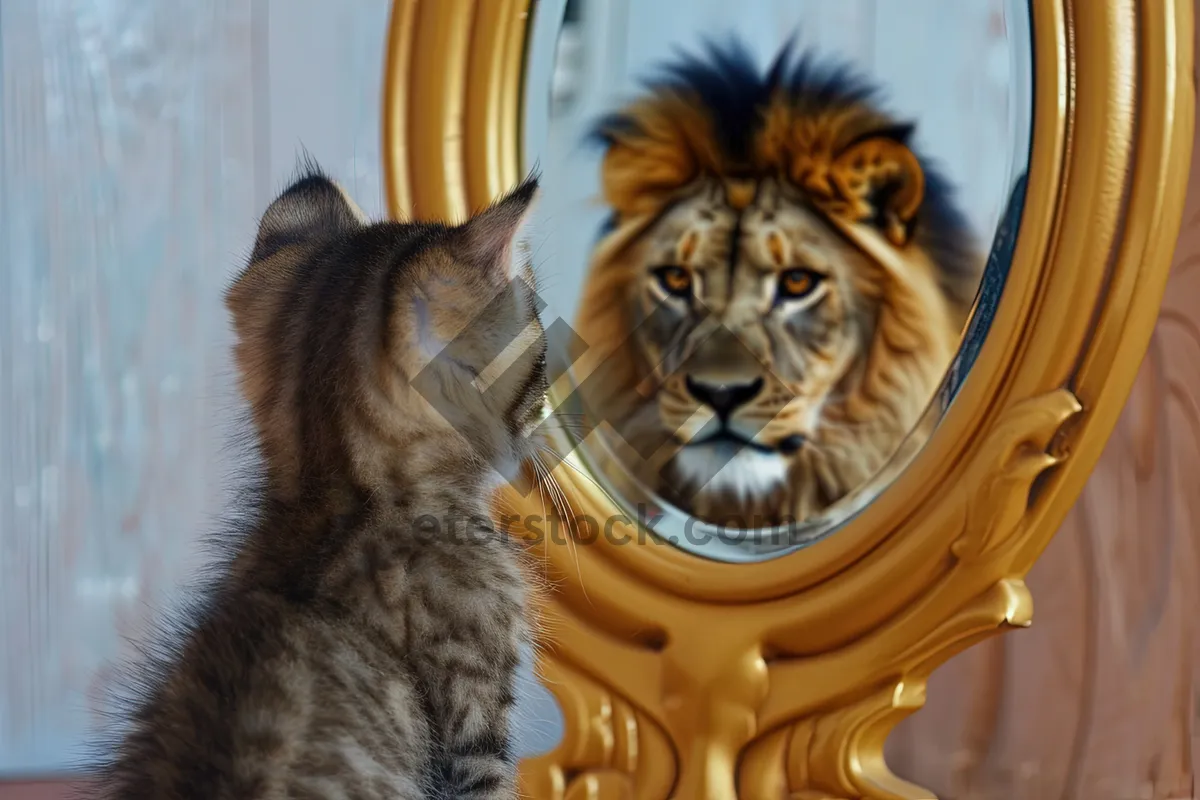 Picture of Male tiger with intense eyes in the jungle