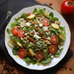 Delicious Gourmet Salad with Fresh Vegetables