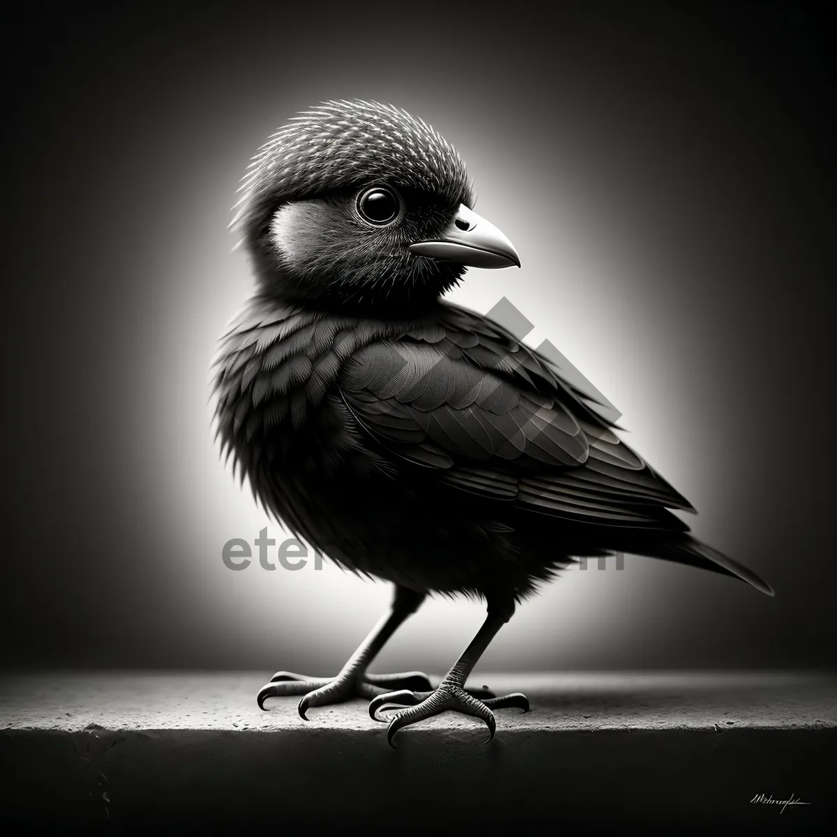 Picture of Beautiful Bird Spreading Its Wings in Nature