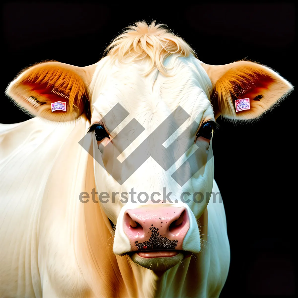 Picture of Bovine Portrait on Rural Ranch