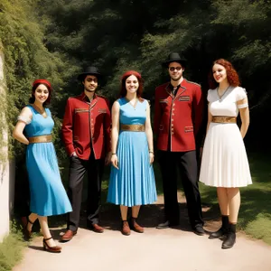 Happy group of smiling professional adults together