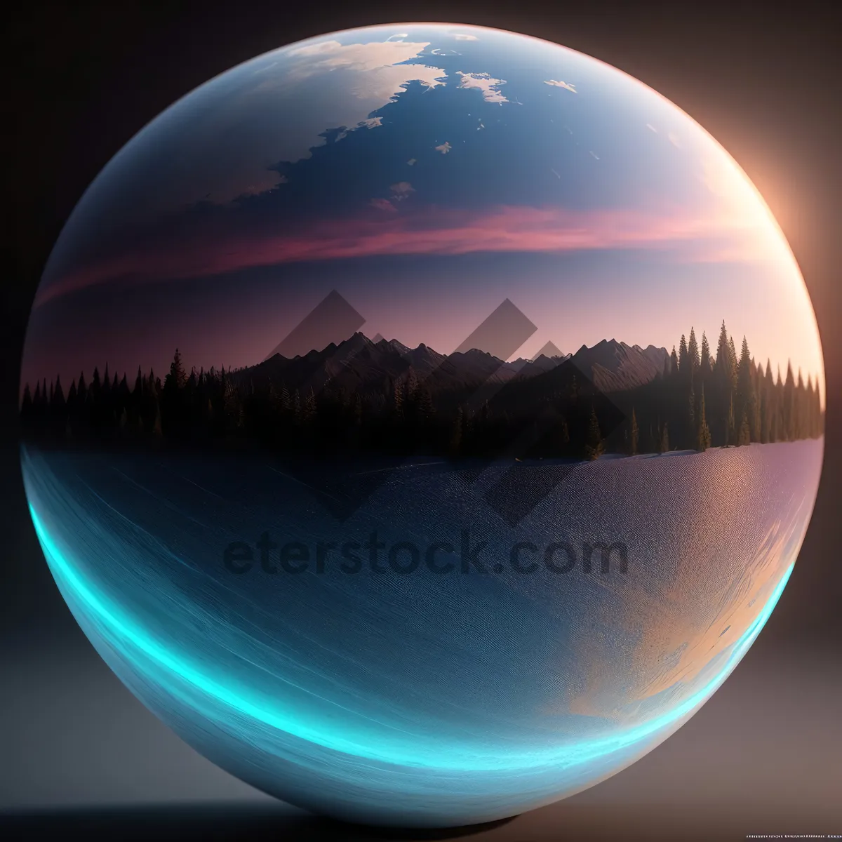 Picture of Global Celestial Sphere Reflection: Earth in Space