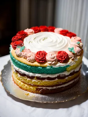 Delicious Fruit Cupcake with Creamy Frosting