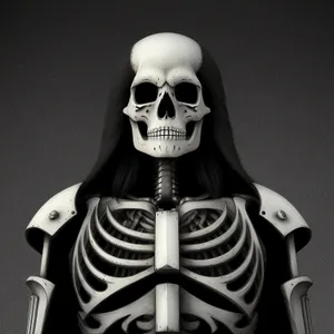 Mechanical Death: Spooky Masked Man Sculpture