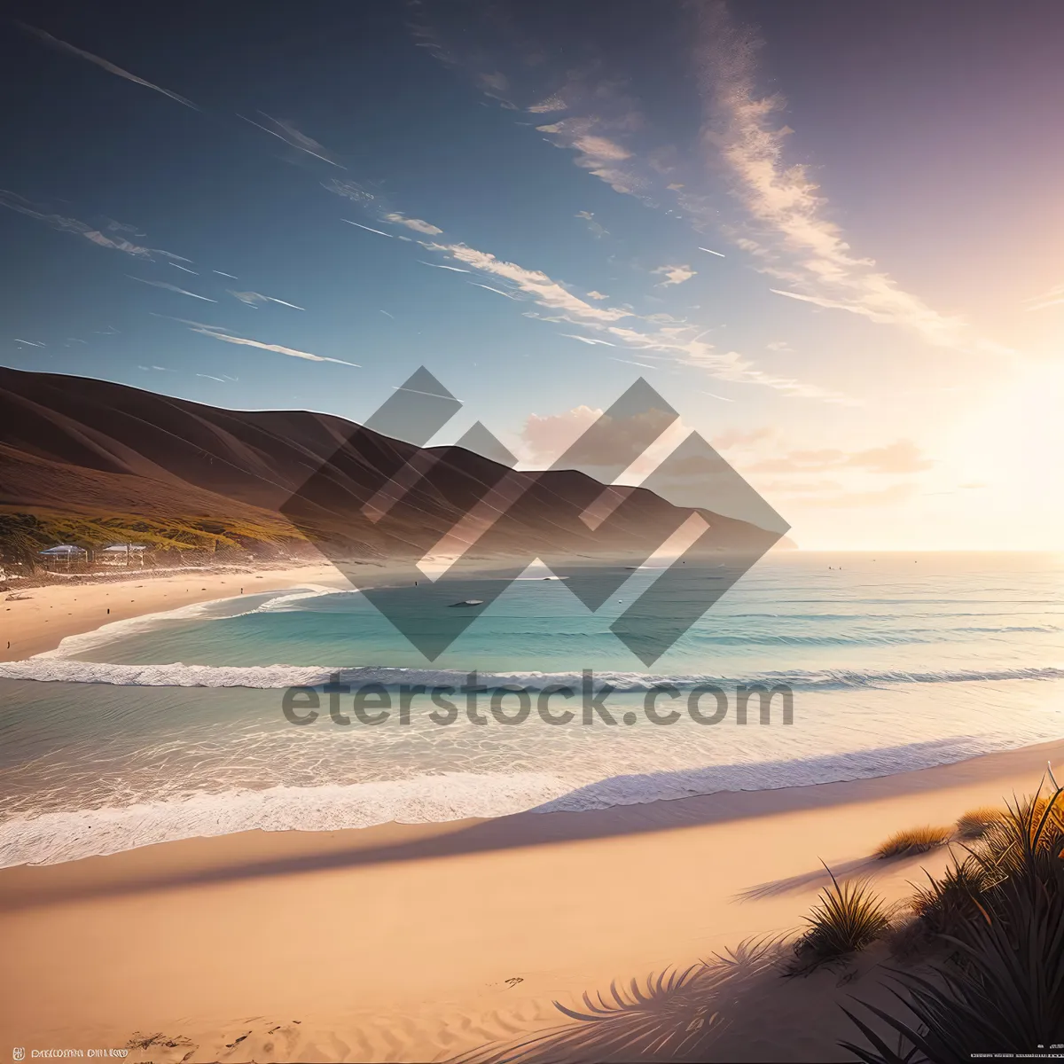 Picture of Tropical Beach Bliss: Sun, Sand, and Waves