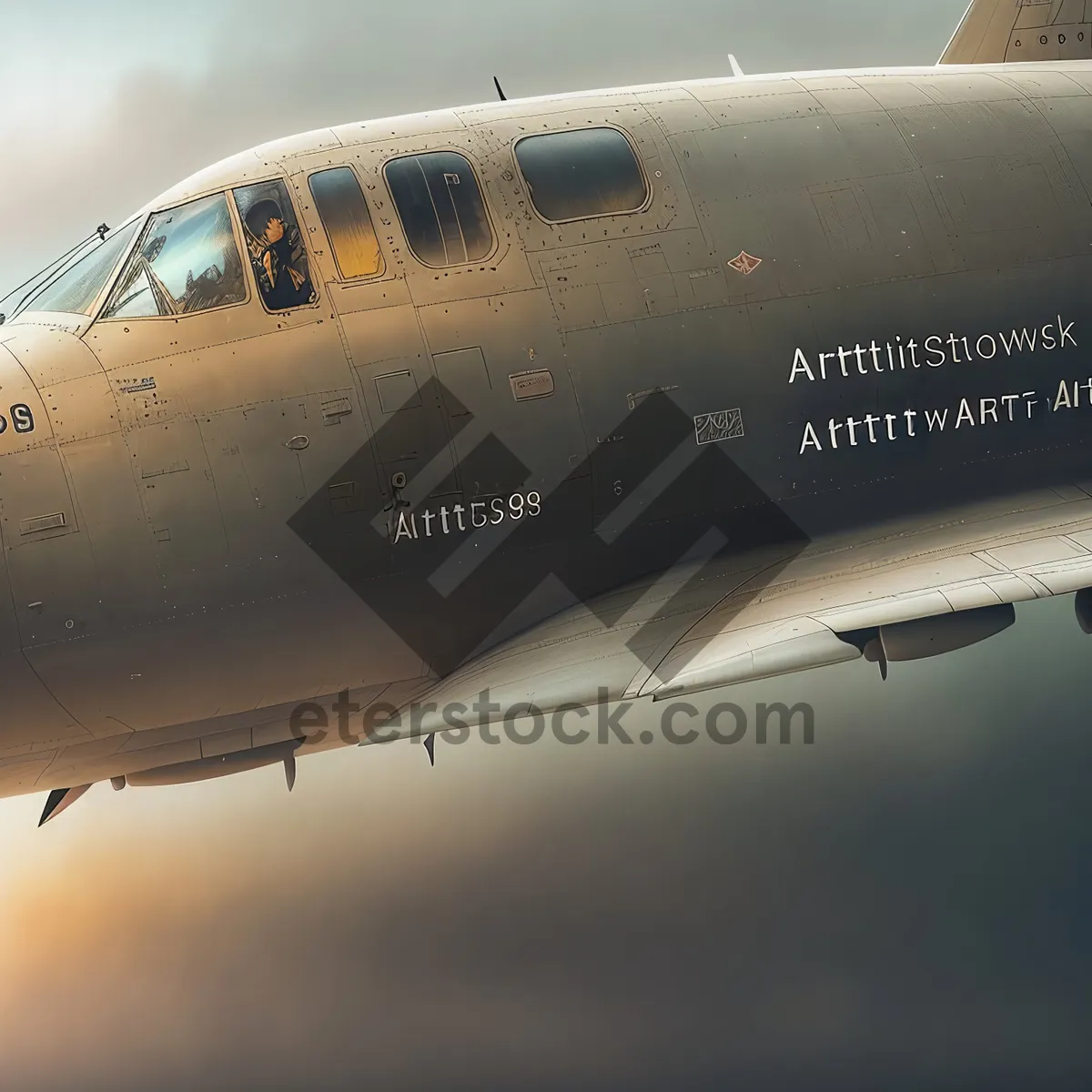 Picture of Skyward Soaring: A Jet in Flight
