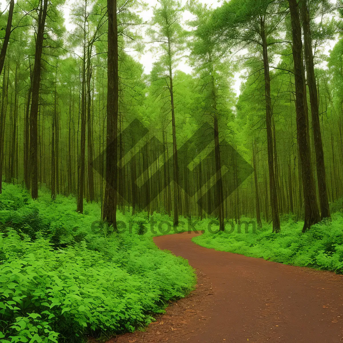 Picture of Sunny Path in Lush Forest