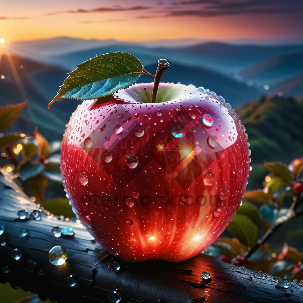 Picture of Fresh Red Delicious Apple - Healthy and Sweet Fruit