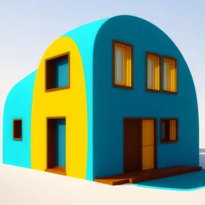 Modern 3D Symbolic Building for Real Estate Business