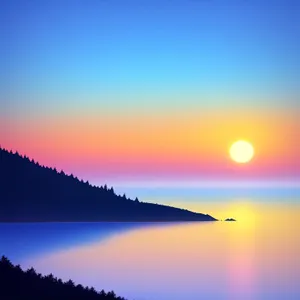 Orange Horizon: Heavenly Sunset Over the Scenic Ocean