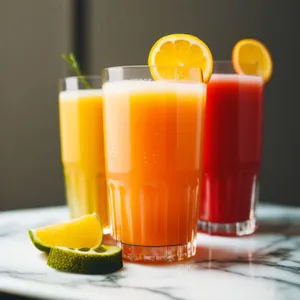 Refreshing Orange Juice with Candle Décor