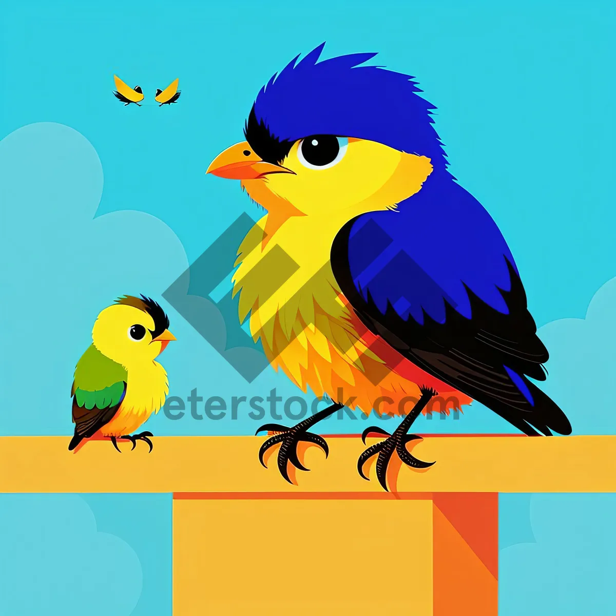 Picture of Whimsical Winged Fun - Cartoon Animal Clip Art