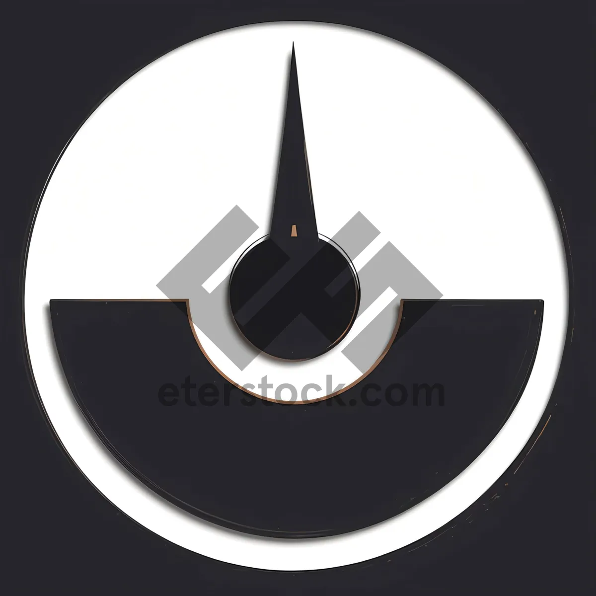 Shiny Black Round Button Icon - Simple Graphic