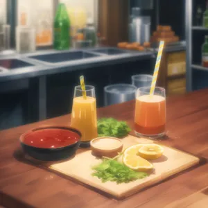 Delicious gourmet meal on elegant dining table