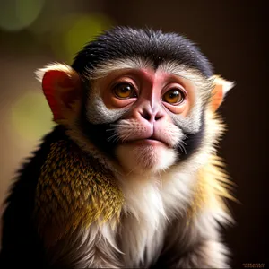 Cute Baby Macaque with Expressive Eyes