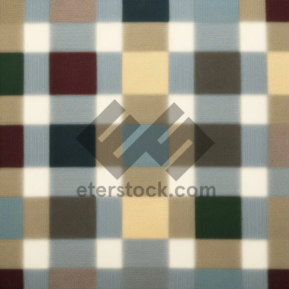 Picture of Retro geometric textile pattern in colorful squares