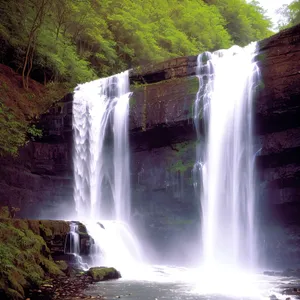 Serene Flowing Waters in Forest Park