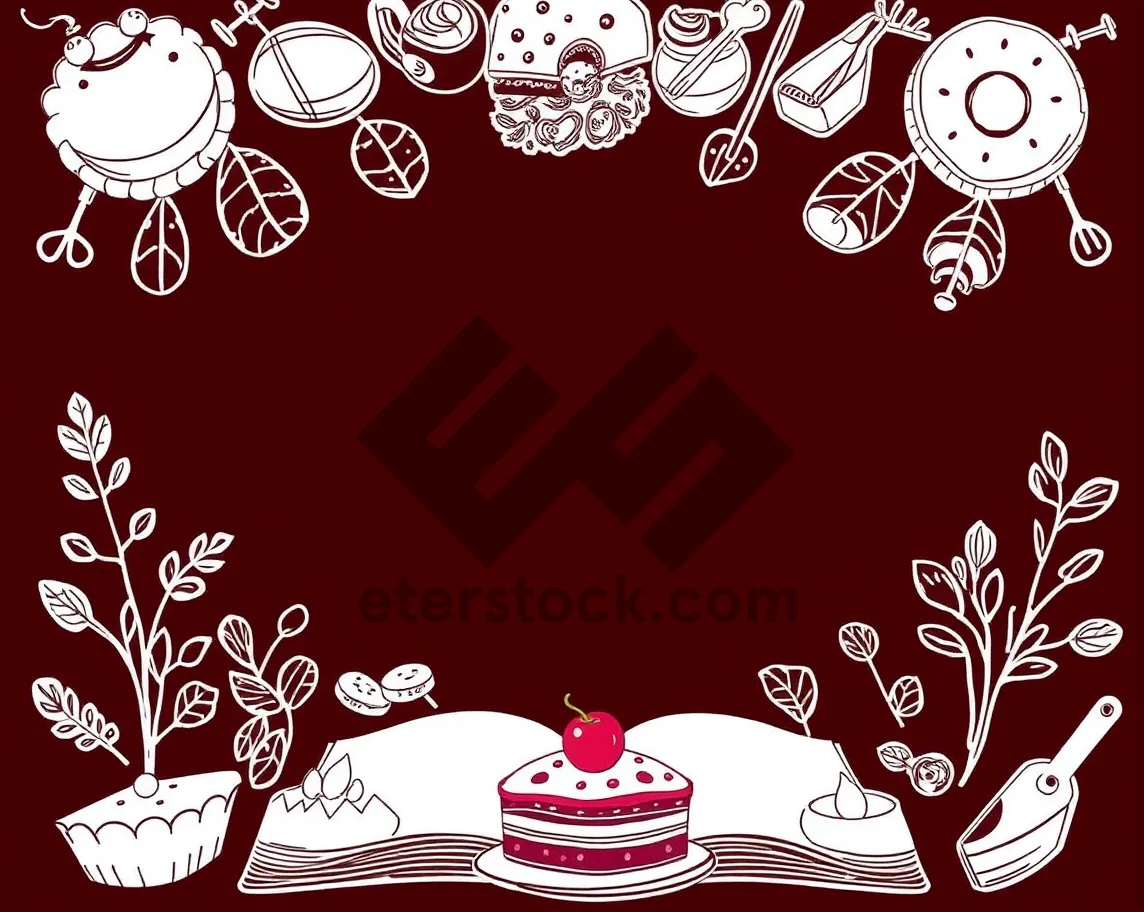 Picture of Ornate Floral Pattern Design Graphic Wallpaper